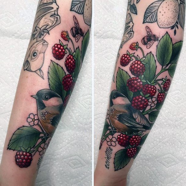 Woman With Fruit Tattoo