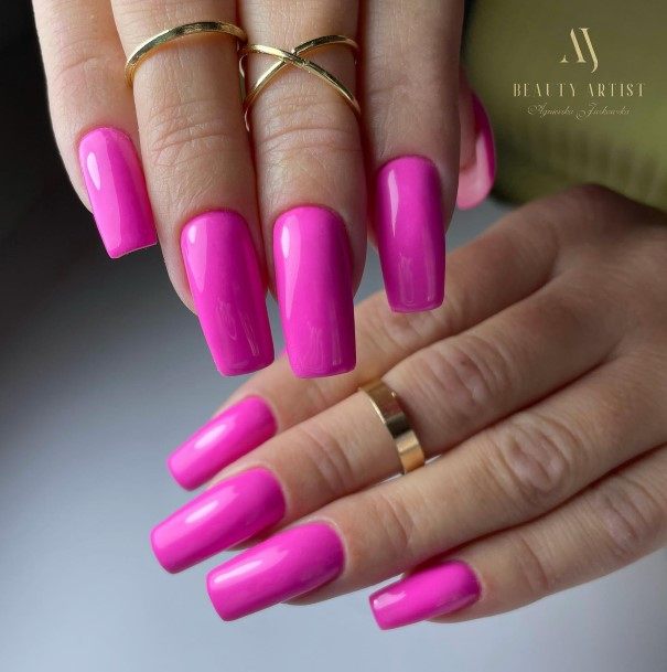 Woman With Fuchsia Nail