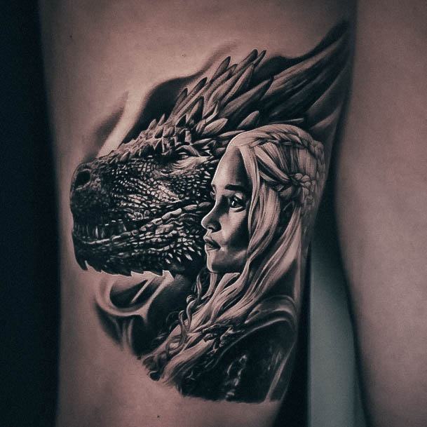 Woman With Game Of Thrones Tattoo