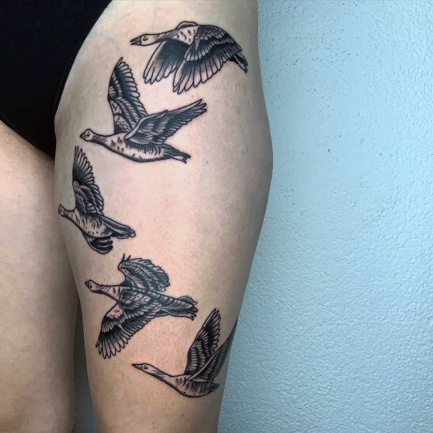 Woman With Goose Tattoo