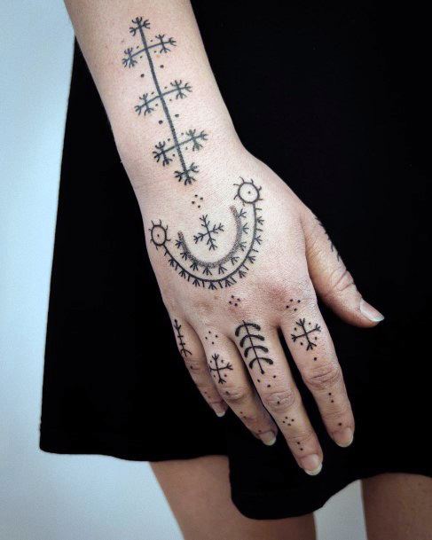 Woman With Handpoke Tattoo