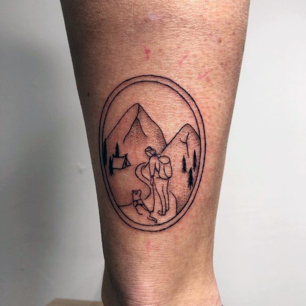 Woman With Hiking Tattoo