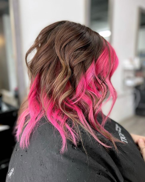 Woman With Hot Pink Hairstyles