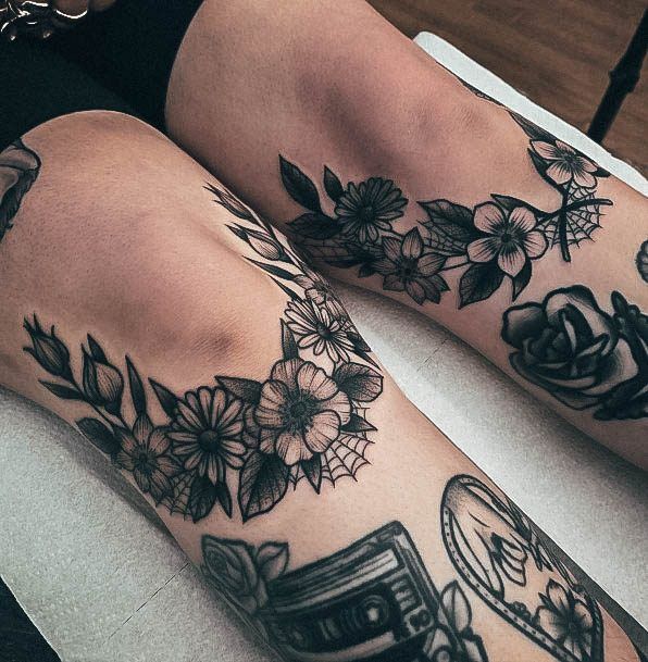 Woman With Knee Tattoo