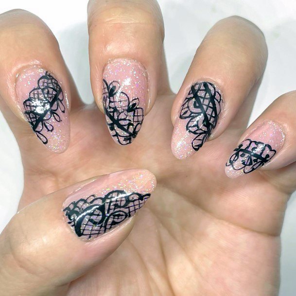 Woman With Lace Nail