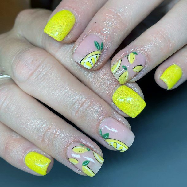 Woman With Lemon Nail