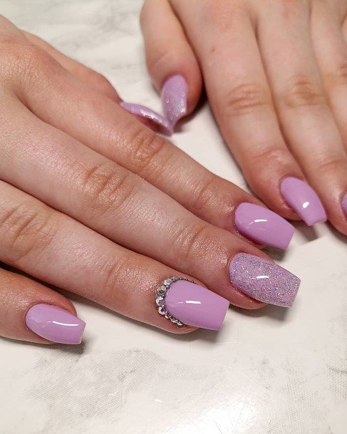 Woman With Lilac Nail