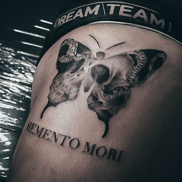 Woman With Memento Mori Tattoo