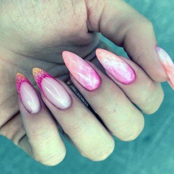 Woman With Ombre Summer Nail