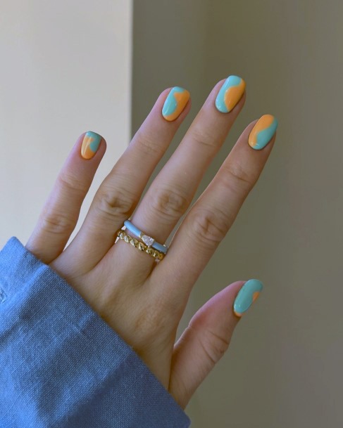 Woman With Orange Nail