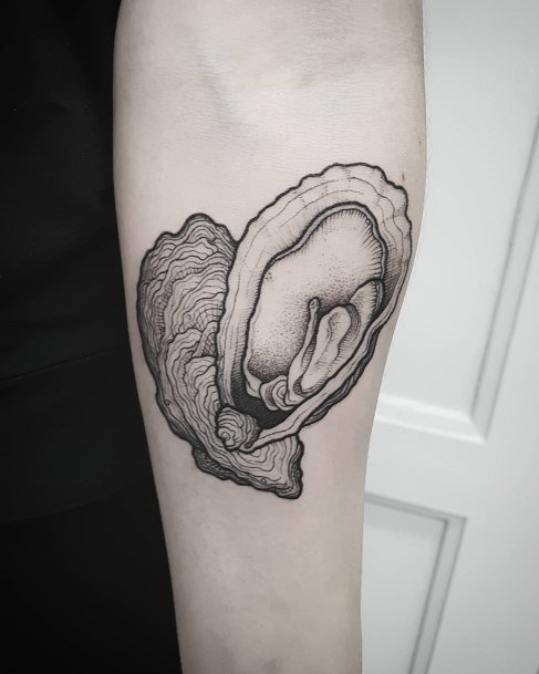 Woman With Oyster Tattoo