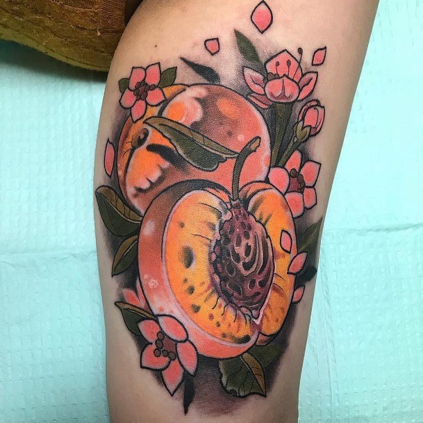 Woman With Peach Tattoo