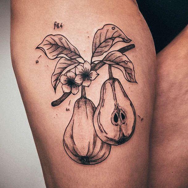 Woman With Pear Tattoo