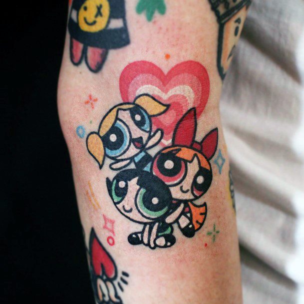 Woman With Powerpuff Girls Tattoo