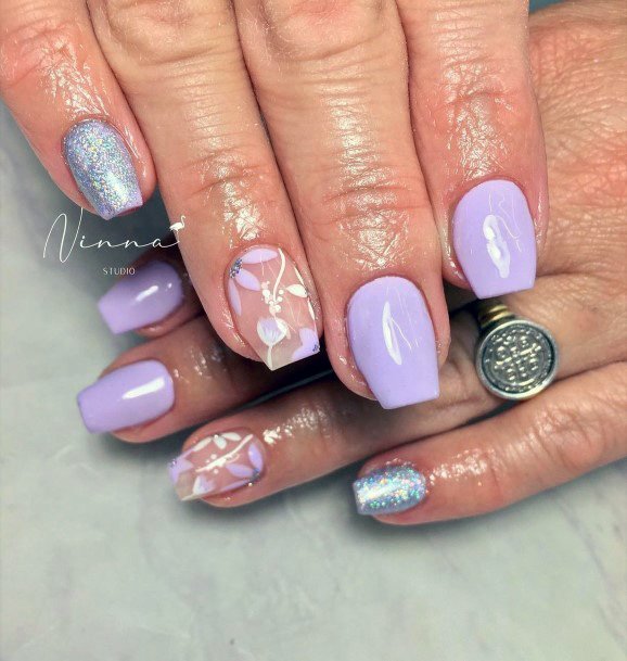 Woman With Purple Dress Nail