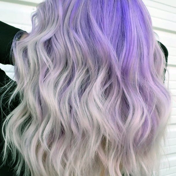 Woman With Purple Ombre Hairstyles