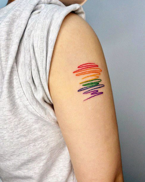Woman With Rainbow Tattoo