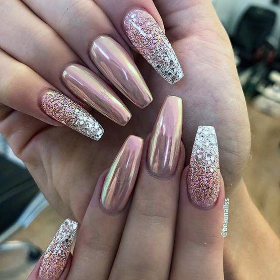 Woman With Rose Gold Nail