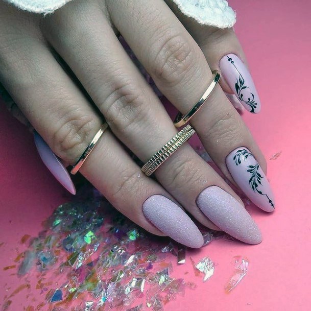 Woman With Rose Pink Nail