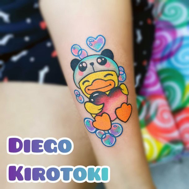 Woman With Rubber Duck Tattoo