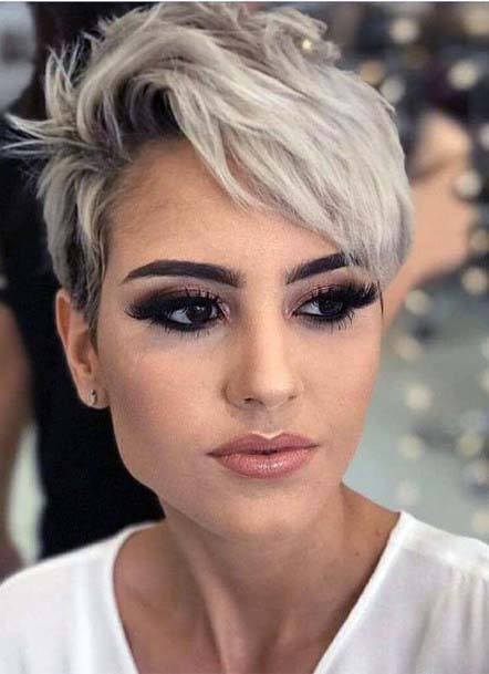Woman With Short Blonde Pixie Cut Hair Hassle Free Style