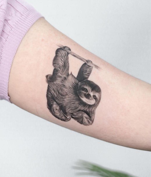 Woman With Sloth Tattoo