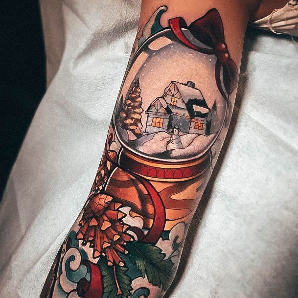 Woman With Snowglobe Tattoo