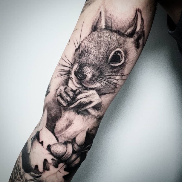 Woman With Squirrel Tattoo