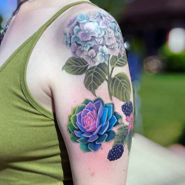 Woman With Succulent Tattoo