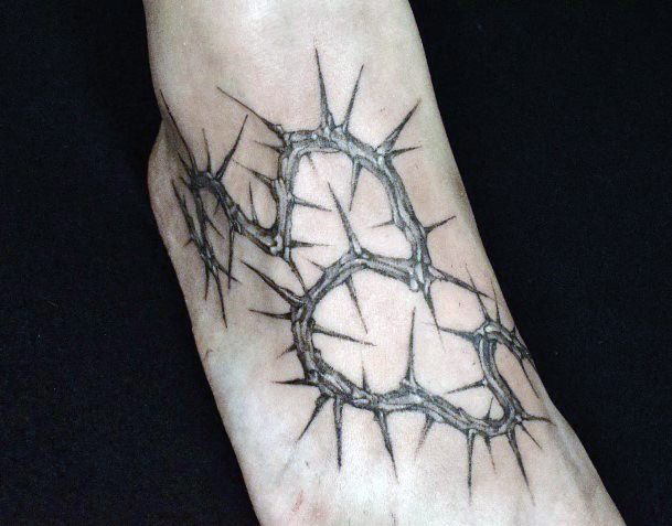 Woman With Thorns Tattoo