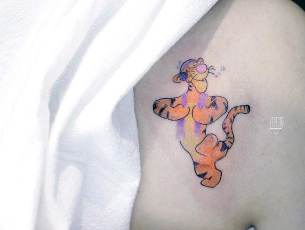 Woman With Tigger Tattoo