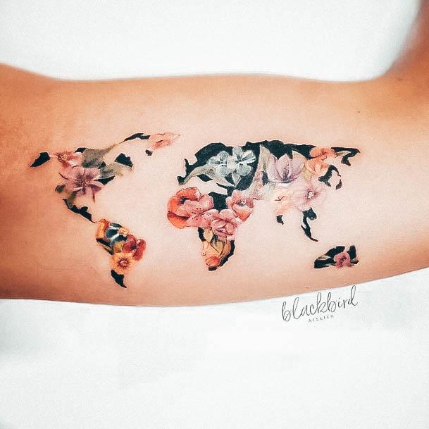 Woman With Travel Tattoo