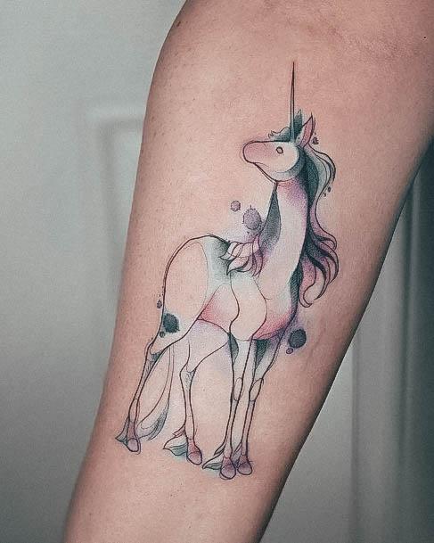 Woman With Unicorn Tattoo