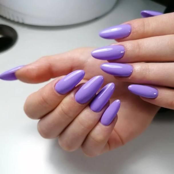 Woman With Violet Nail