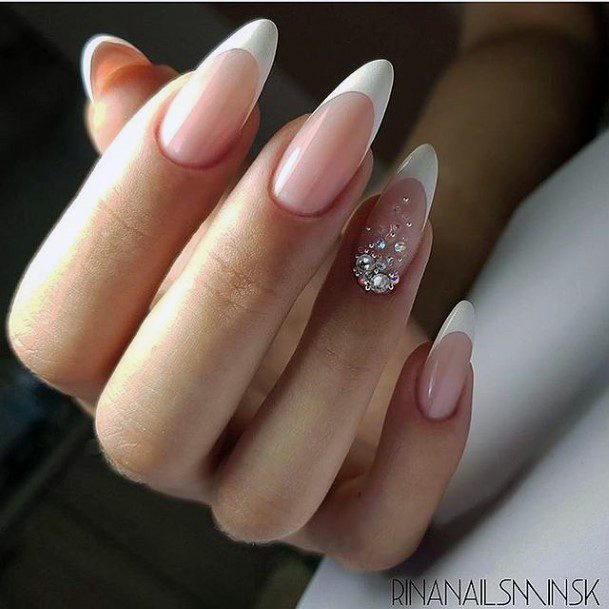 Woman With White Prom Nail