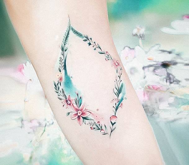 Woman With Wildflower Tattoo