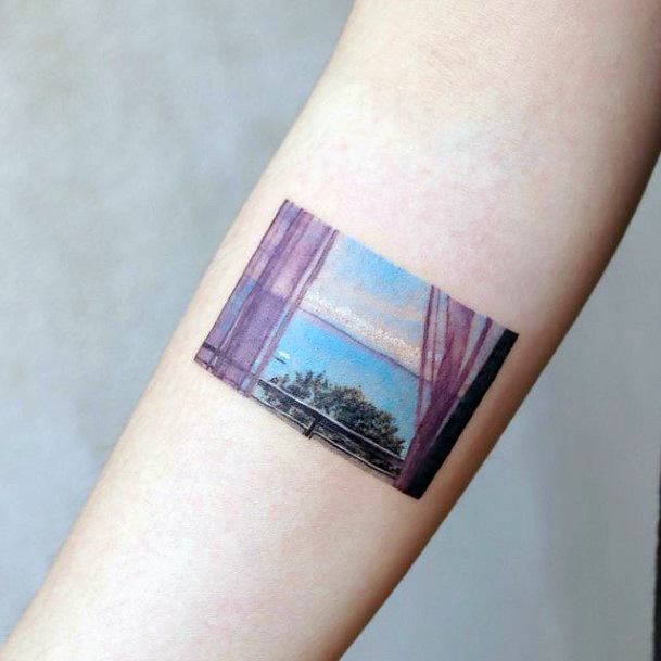 Woman With Window Tattoo