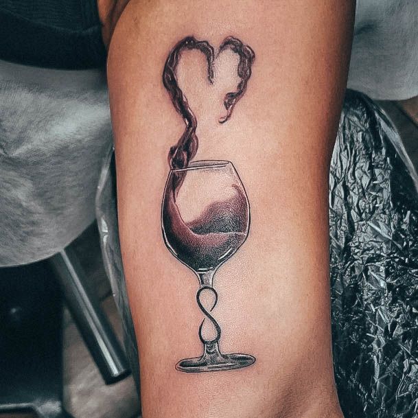 Woman With Wine Tattoo