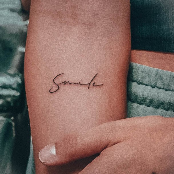 Woman With Word Tattoo