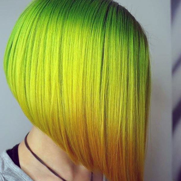 Woman With Yellow Ombre Hairstyles