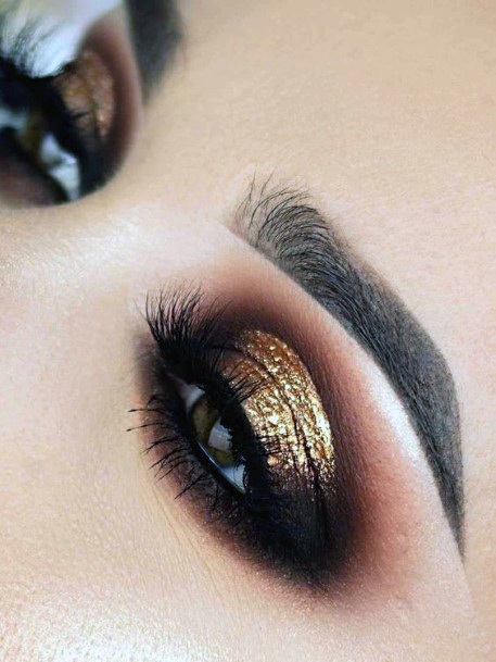 Top 50 Best Brown And Gold Eyeshadow Ideas For Women Delicious