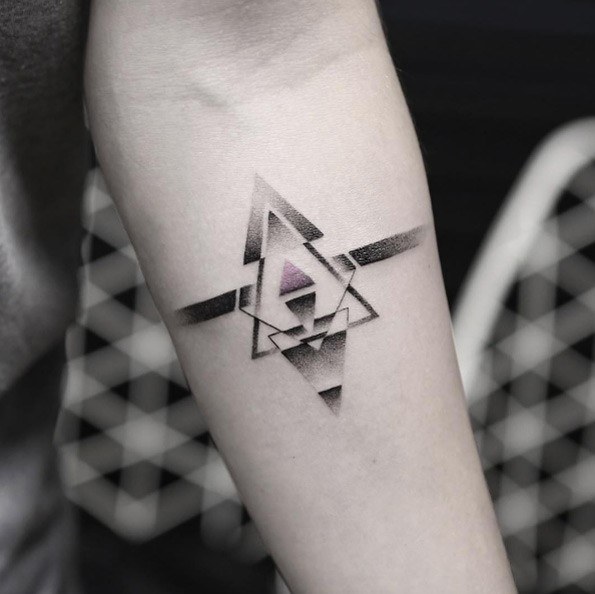 Womens 3D Geometrical Cool Tattoo Forearms