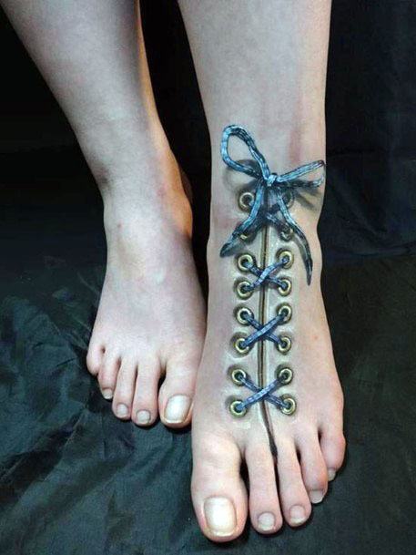 Womens 3D Tattoo Feet