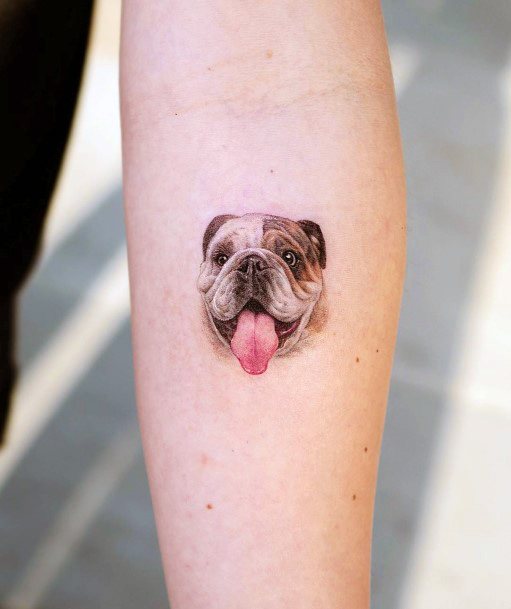 Womens Adorable Dog Tattoo