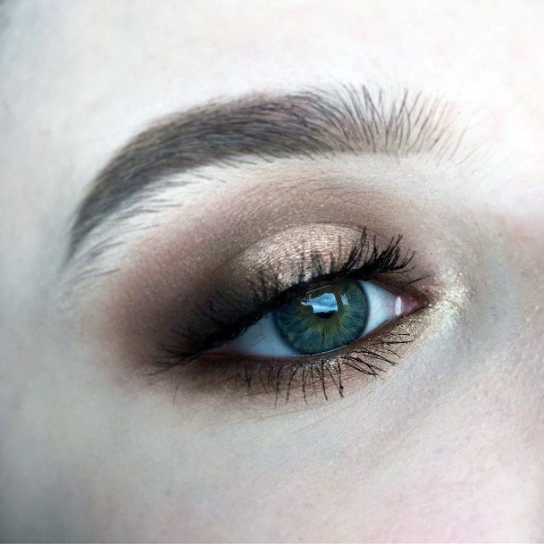 Womens Almost Real Gold And Brown Eyeshadow