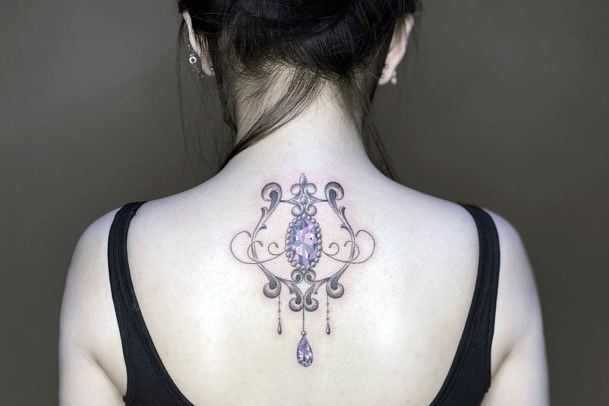 Womens Amethyst Girly Tattoo Designs