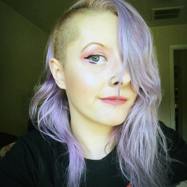 Womens Amethyst Shaved Hairstyles For Women