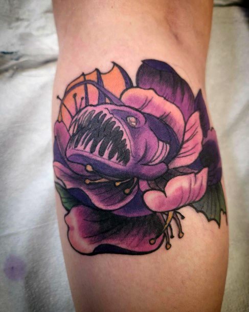 Womens Anglerfish Tattoo Design Ideas