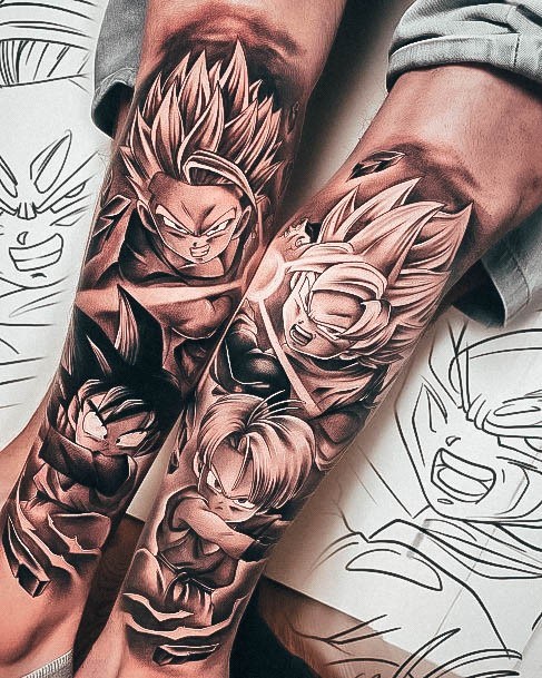 Womens Anime Girly Tattoo Designs