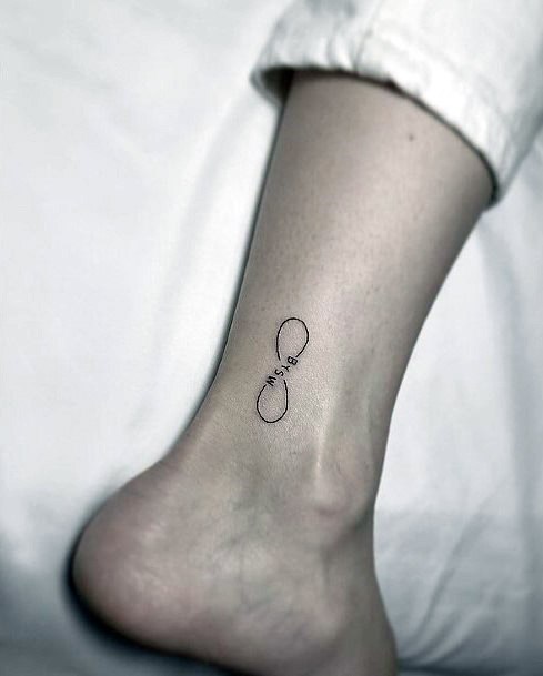 Womens Ankle Infinity Tattoo